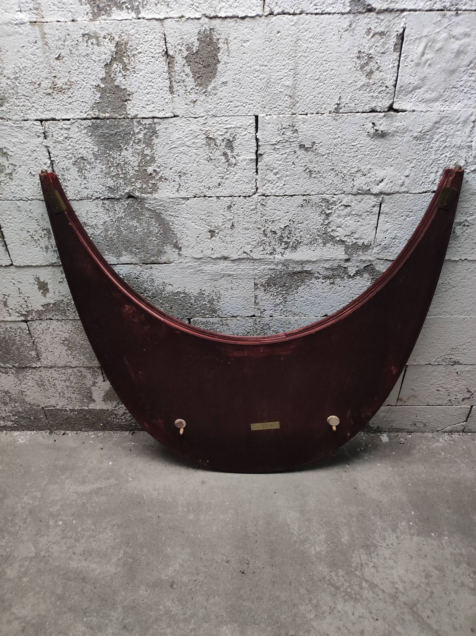 Oval Louis XVI style table with semi-circular extensions.