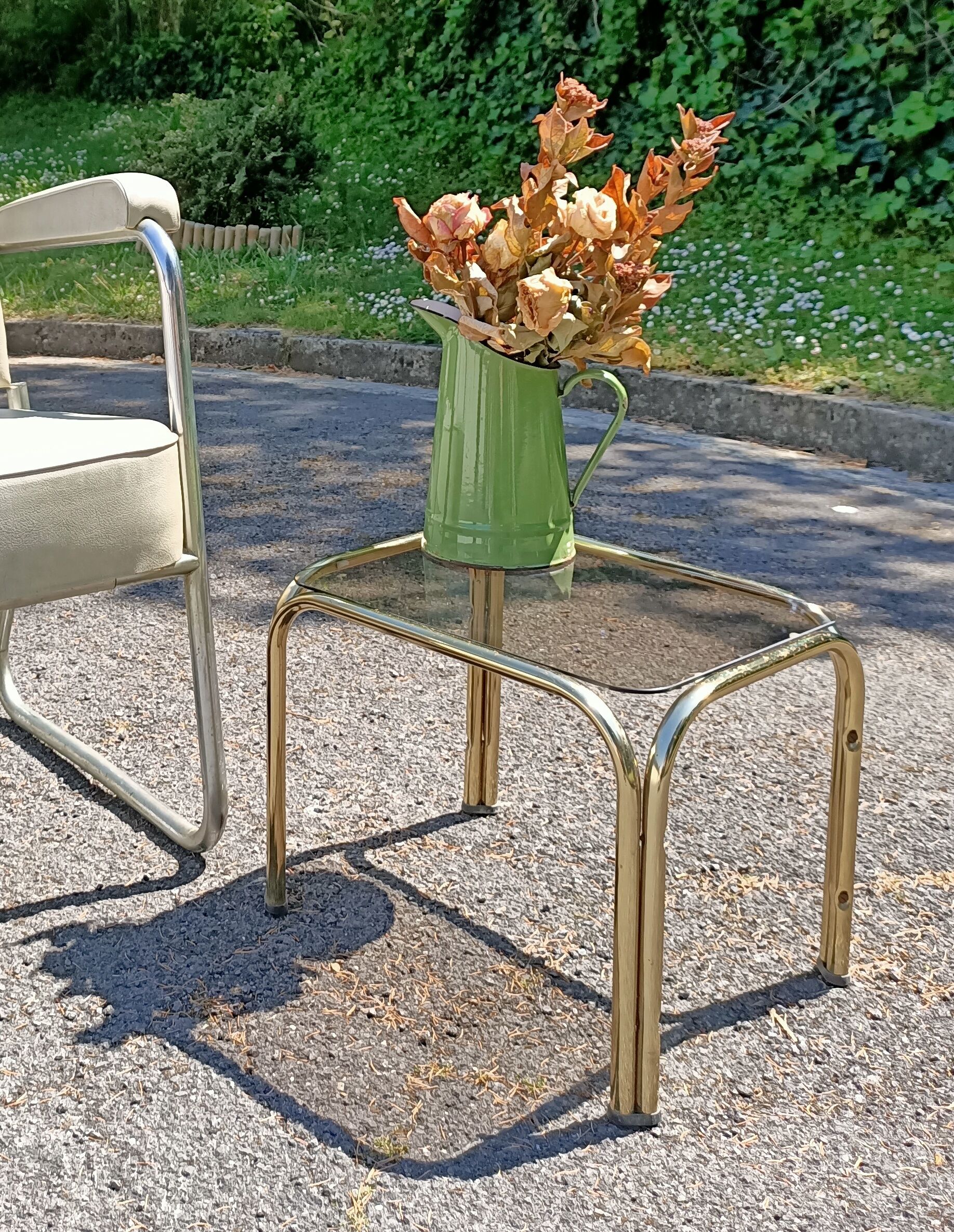 Table basse verre fumé