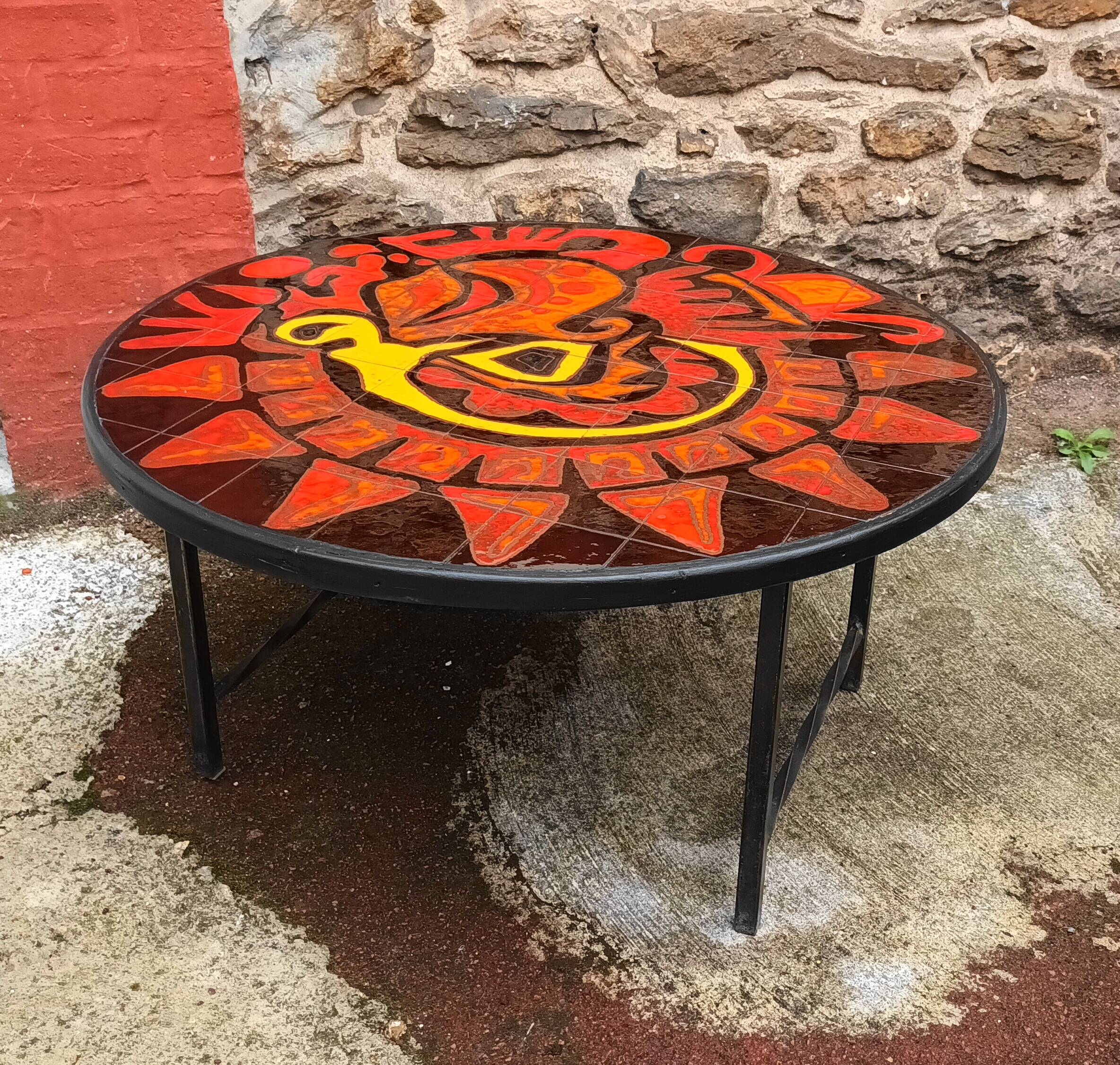 1950s ceramic coffee table