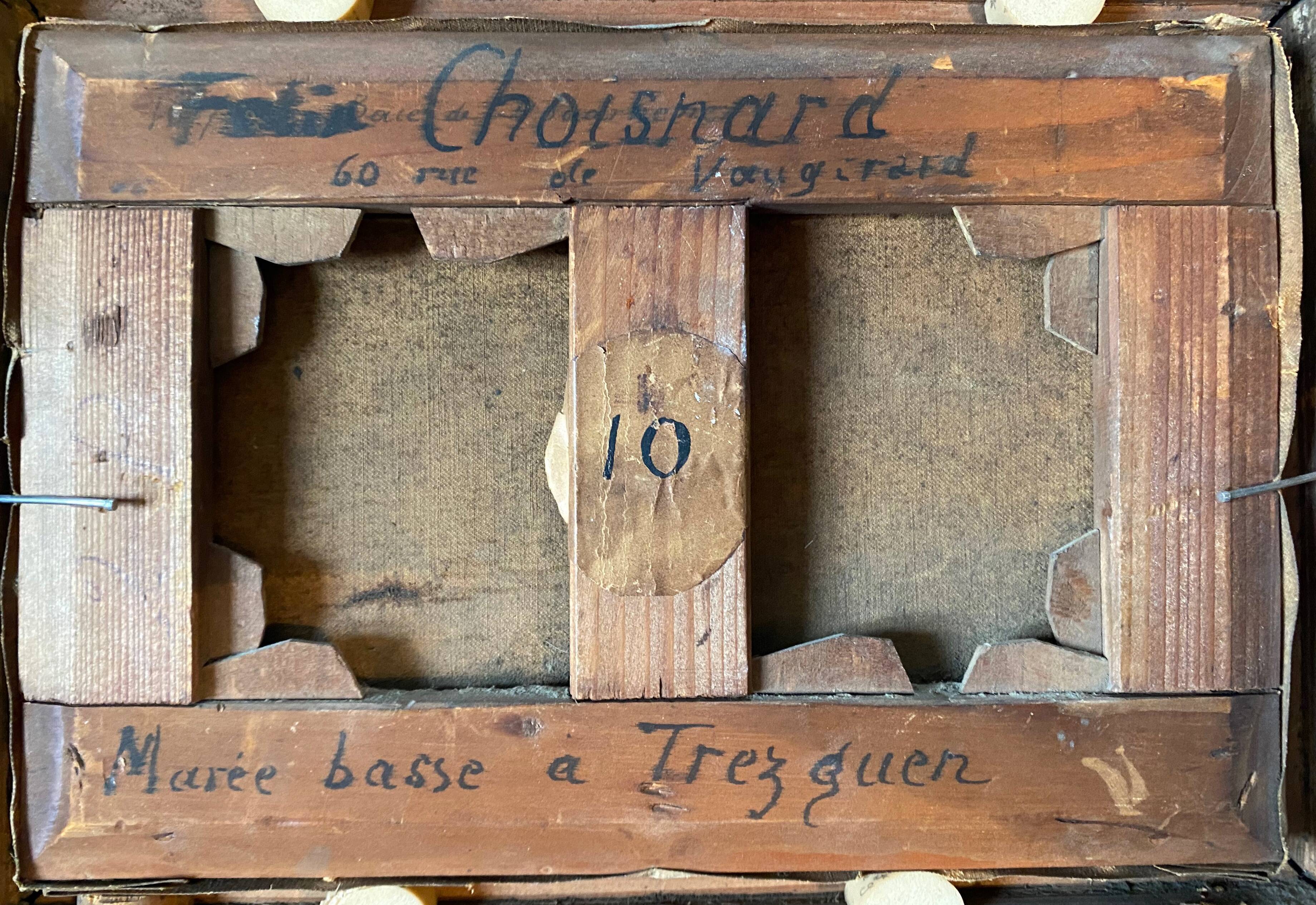 Painting "Bay in Brittany, Trezguen" Felix Choisnard 1846 / 1924 Impressionist