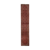 Handwoven Persian Runner Rug, Traditional Wool Vintage Rug- 73x387cm