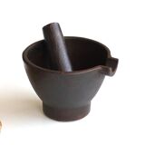 Cast iron mortar and pestle, 50s