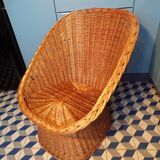 Vintage rattan armchair