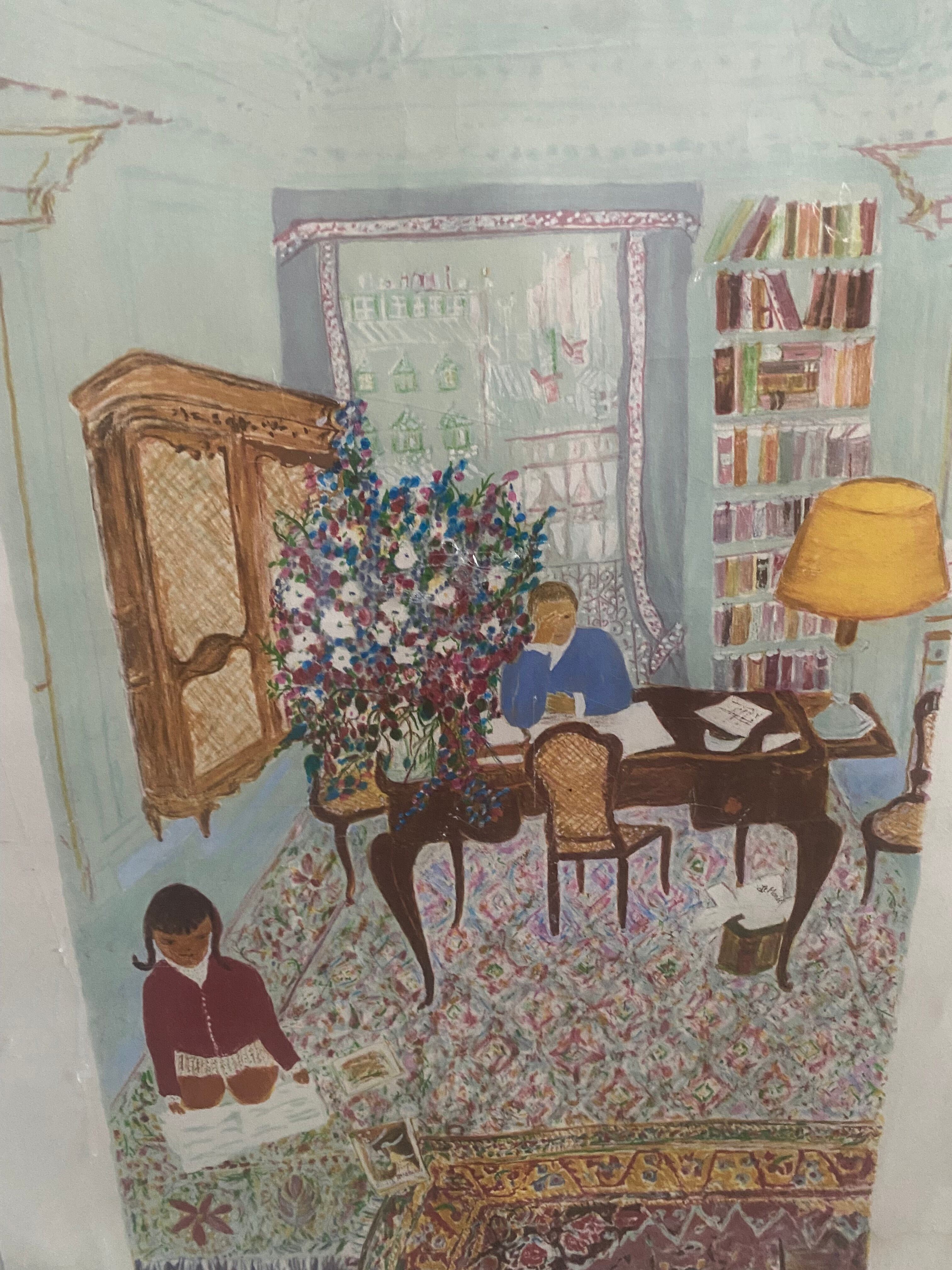 Numbered and signed lithograph by Renée Halpern.