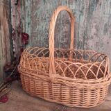 French vintage oval basket