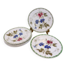 6 Assiettes à dessert Creil et Montereau modèle "Bleuets"