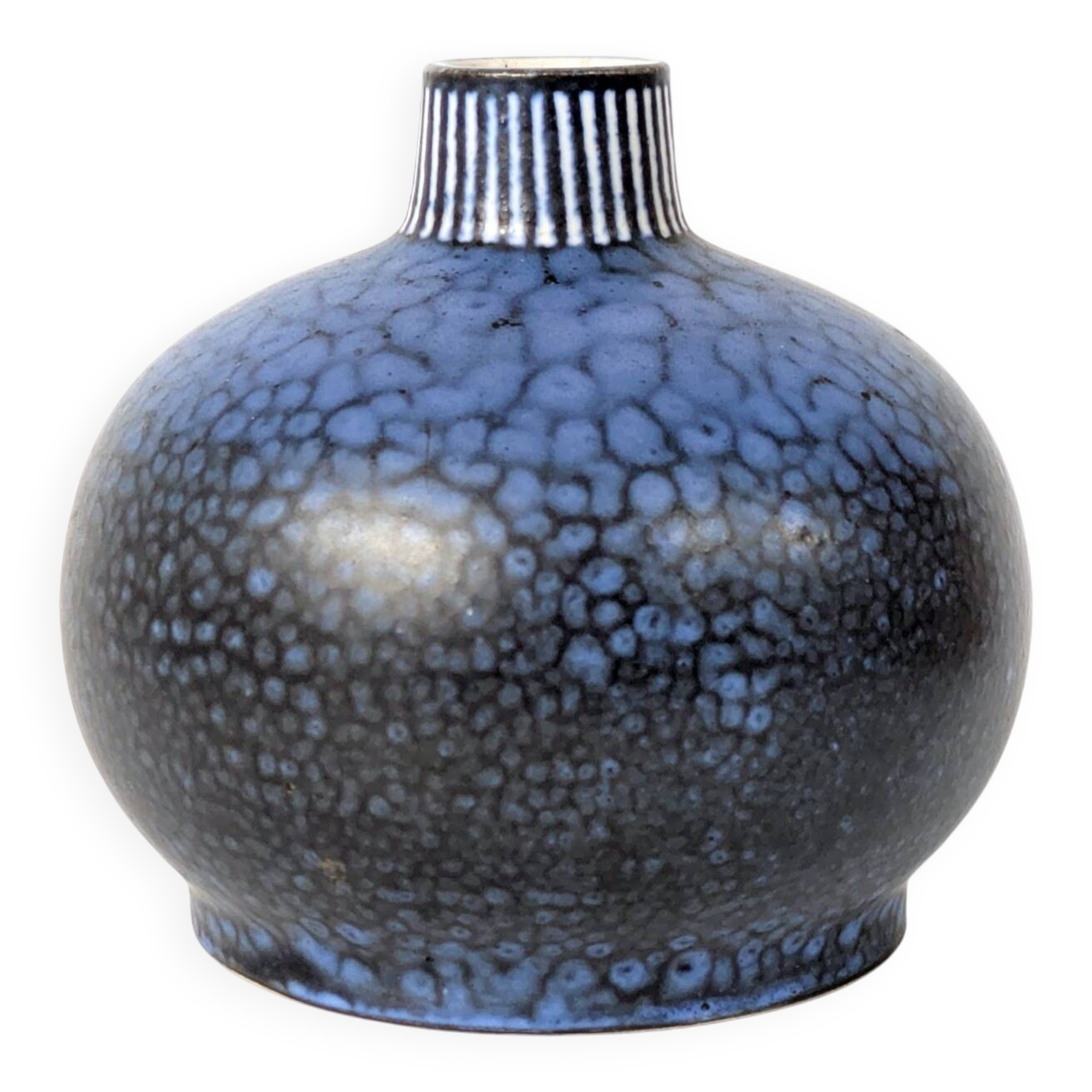 Vintage blue ceramic vase by Thoms Keramik, Germany, 1960s–1970s