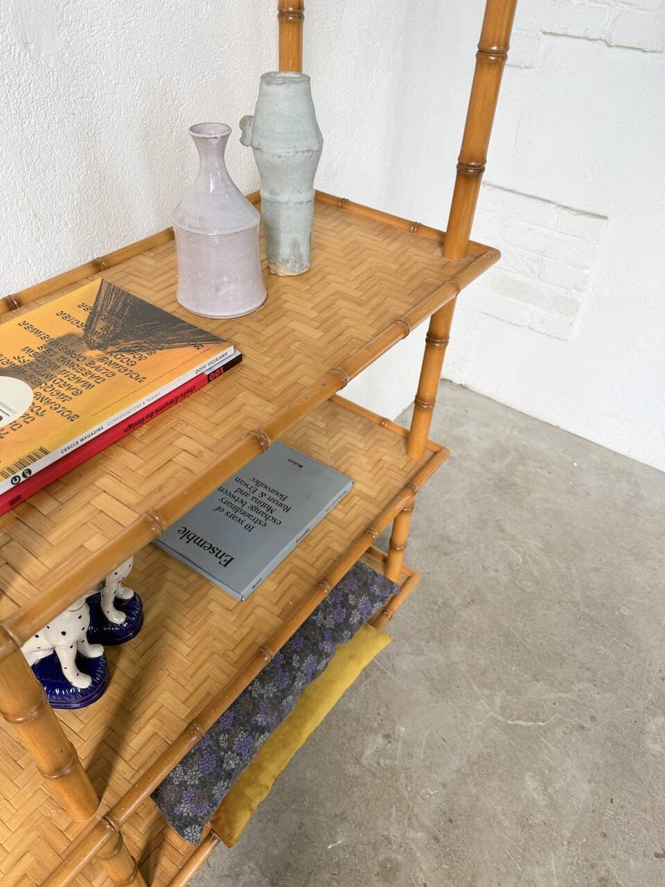 Large rattan shelf 1960