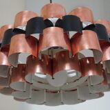 Suspension lamp from the 1960s – 1970s in copper and black metal