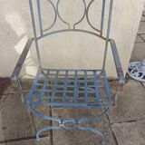 Set of 4 solid wrought iron chairs
