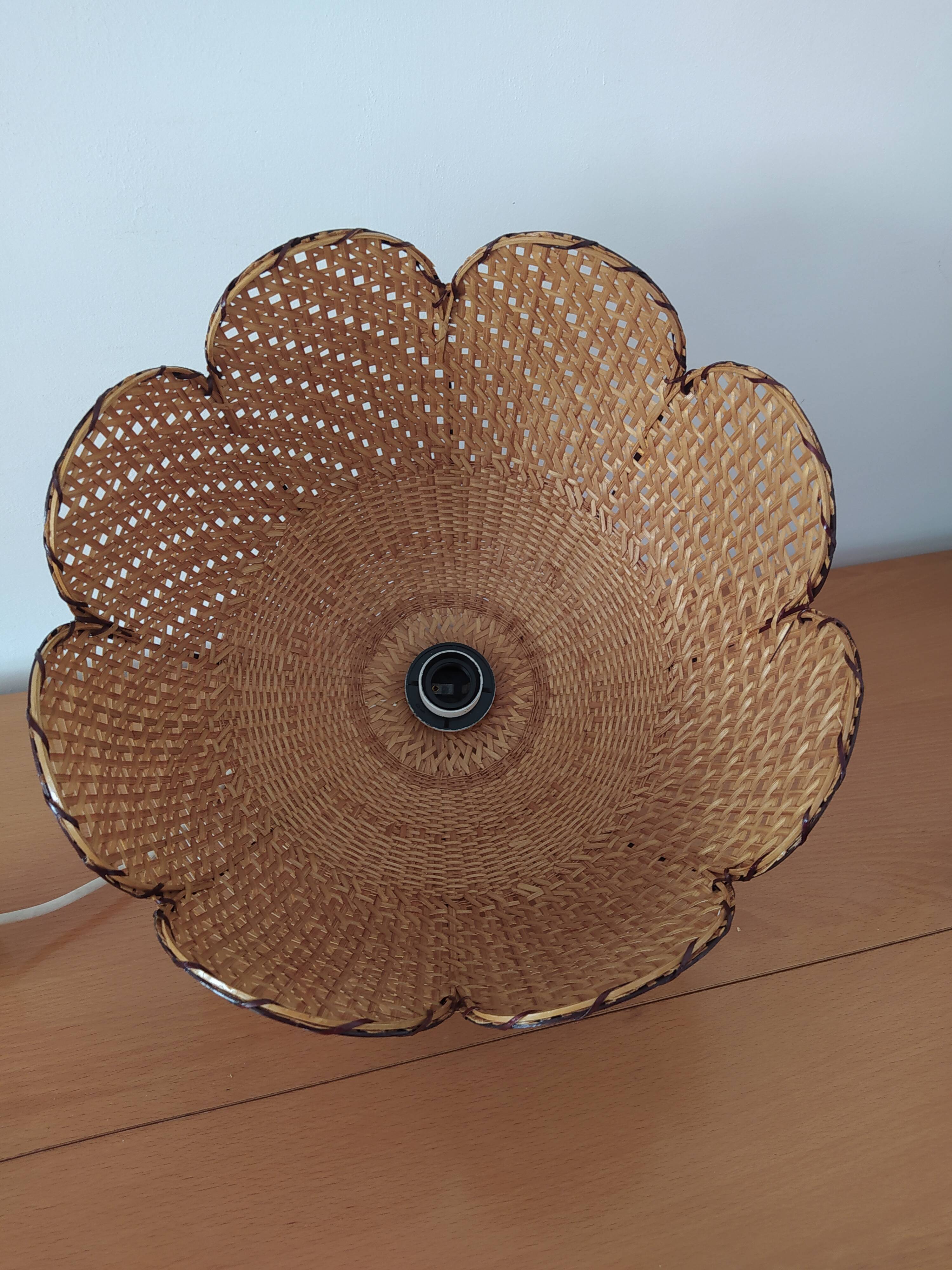 Vintage rattan hanging lamp