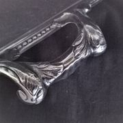 Tea and coffee set on tray, in silver metal Ercuis Goldsmith