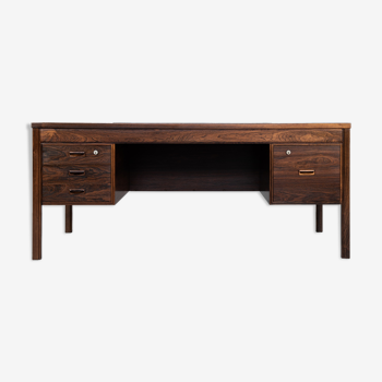 Executive desk in rosewood and leather by Søren Willadsen