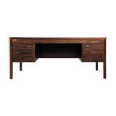 Executive desk in rosewood and leather by Søren Willadsen
