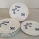Flat plates in Paris porcelain decor Lima