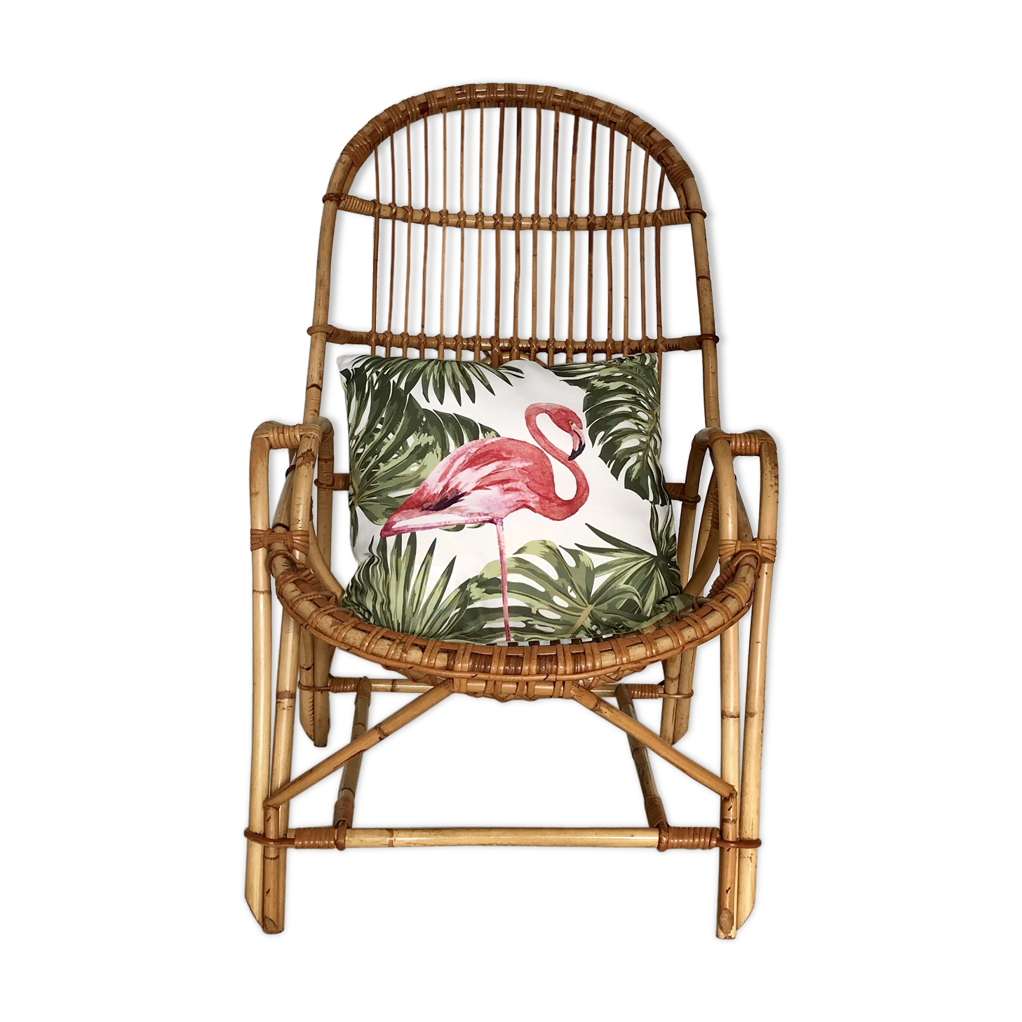 Vintage rattan armchair