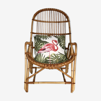 Vintage rattan armchair