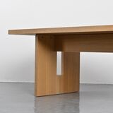 Console extensible dining table in cerused wood, 20th century