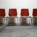 Set of 4 Hiller chairs, Germany, 1970s