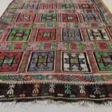 Large Vintage Turkish Kilim Rug 350x195 cm Wool Jajim Kelim