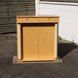 French Vintage Lemon Drawer Cabinet-Bar Cabinet-Neoclassical Style-90s