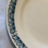 5 plats en faïence bleue ancienne Longchamp 1930 modèle Marcel