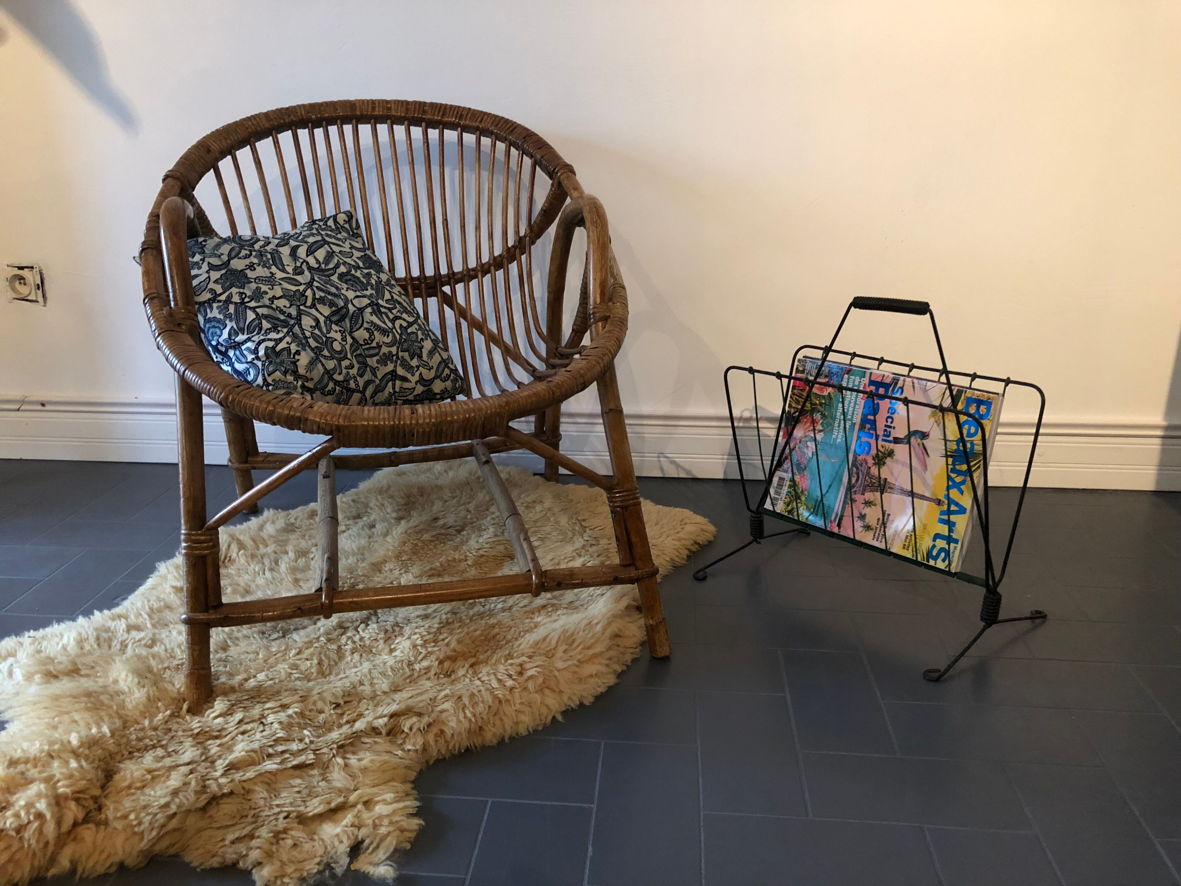 Porte revues vintage scoubidou