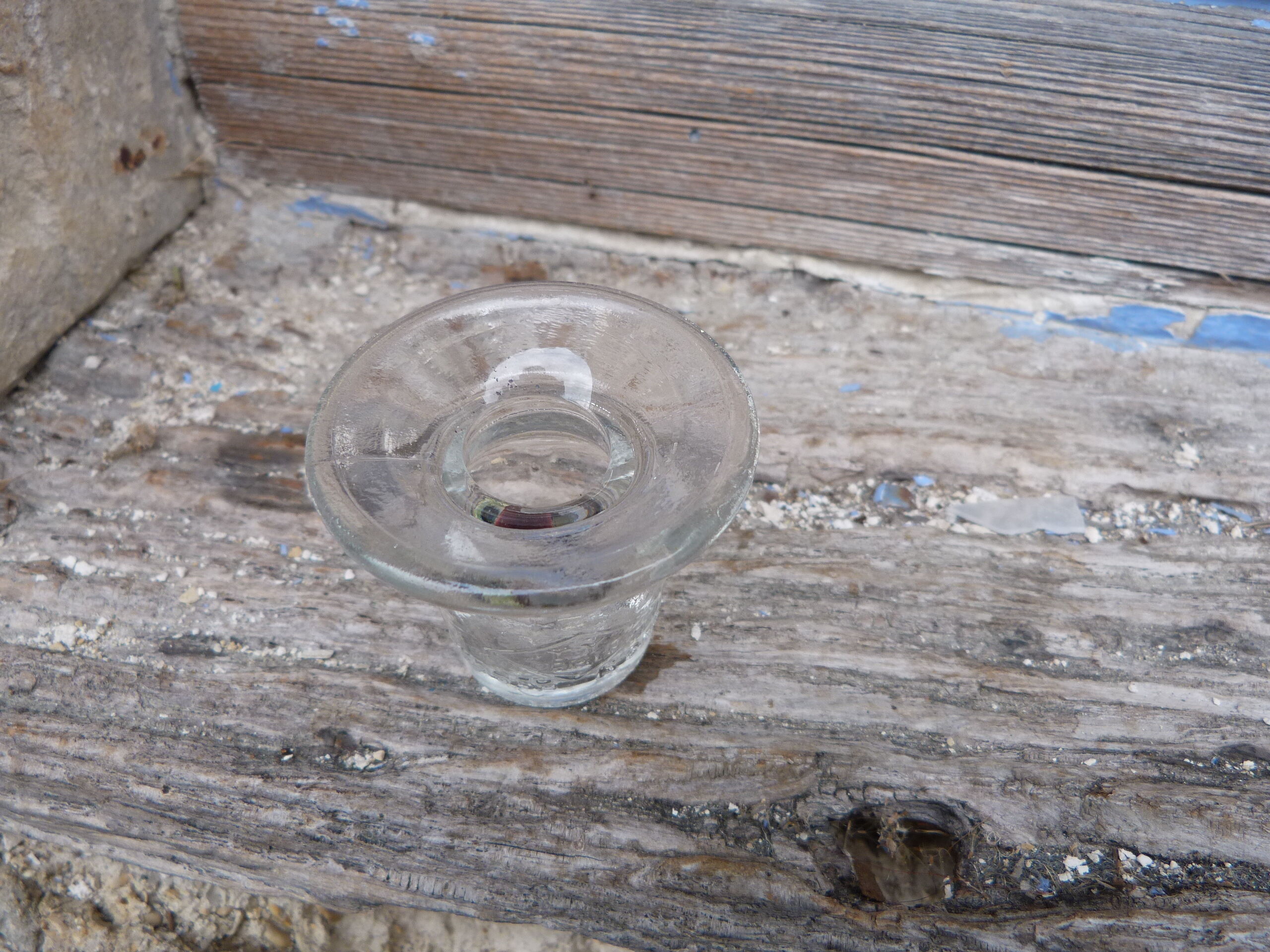 Ancier glass school inkwell