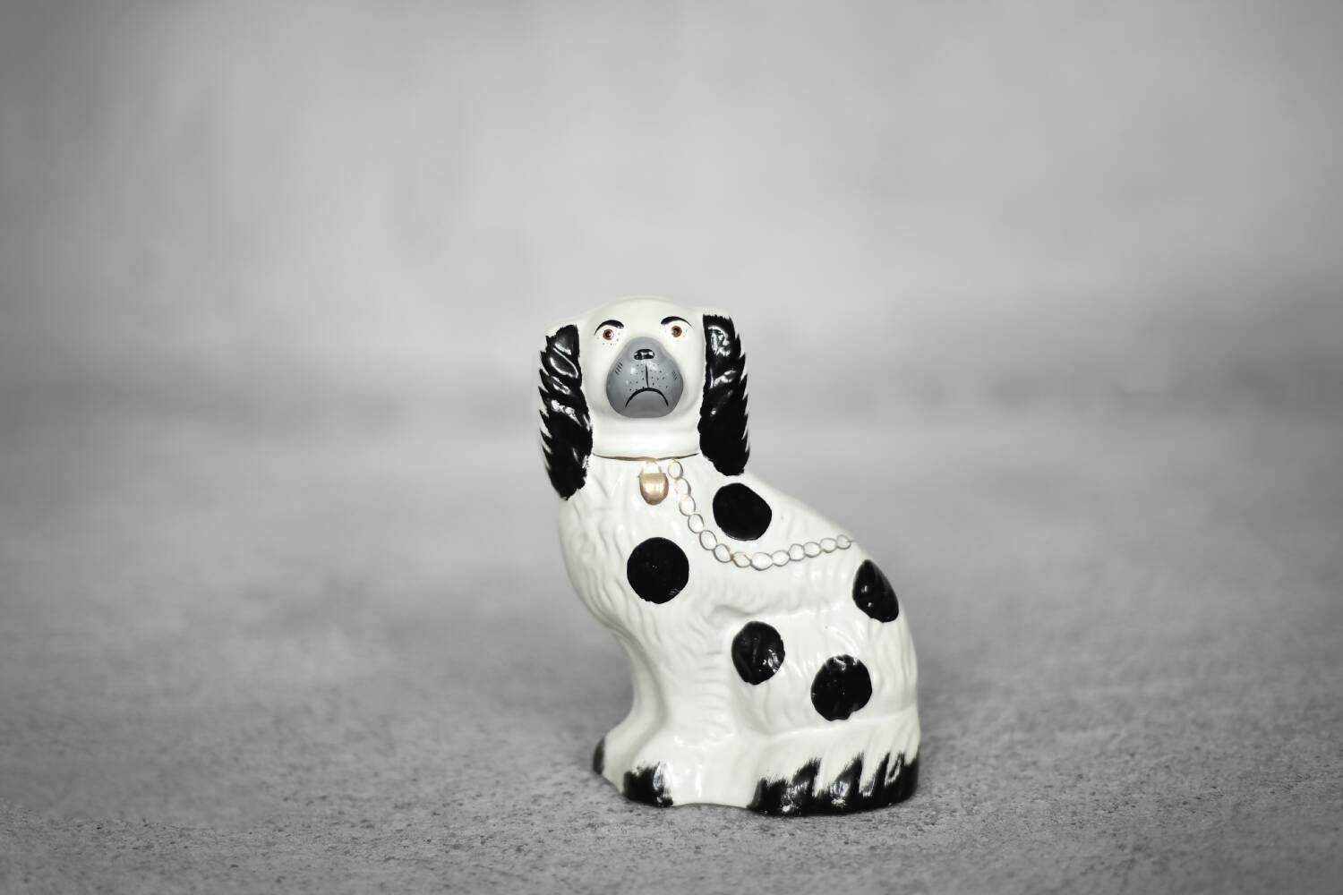 Chien de cheminée vintage en céramique Staffordshire Spaniel Figurine de cheminée