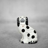 Chien de cheminée vintage en céramique Staffordshire Spaniel Figurine de cheminée