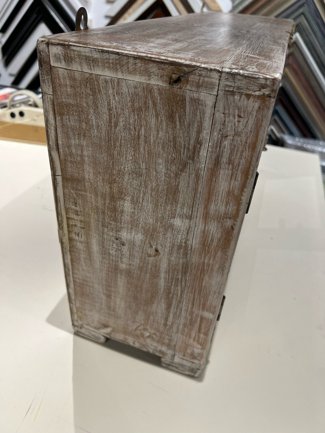 Small teak wall shelf