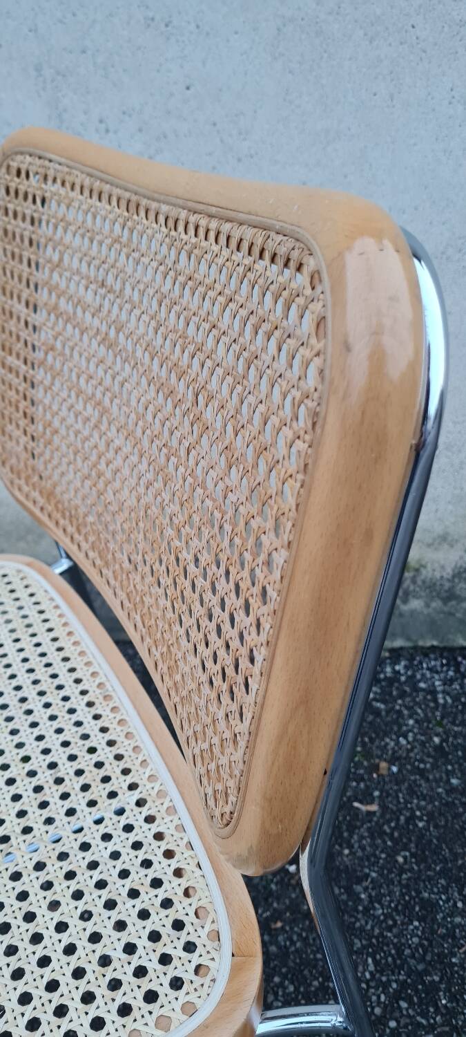 Talin chrome and cane chair