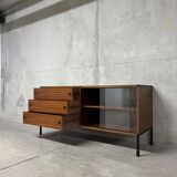 Vintage ARP Guariche Minvielle 1960s enfilade buffet display cabinet