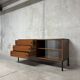 Vintage ARP Guariche Minvielle 1960s enfilade buffet display cabinet
