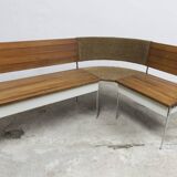 1970 wooden kitchen corner bench set