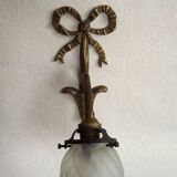 Simple Ruffled Glass Shade Wall Sconce