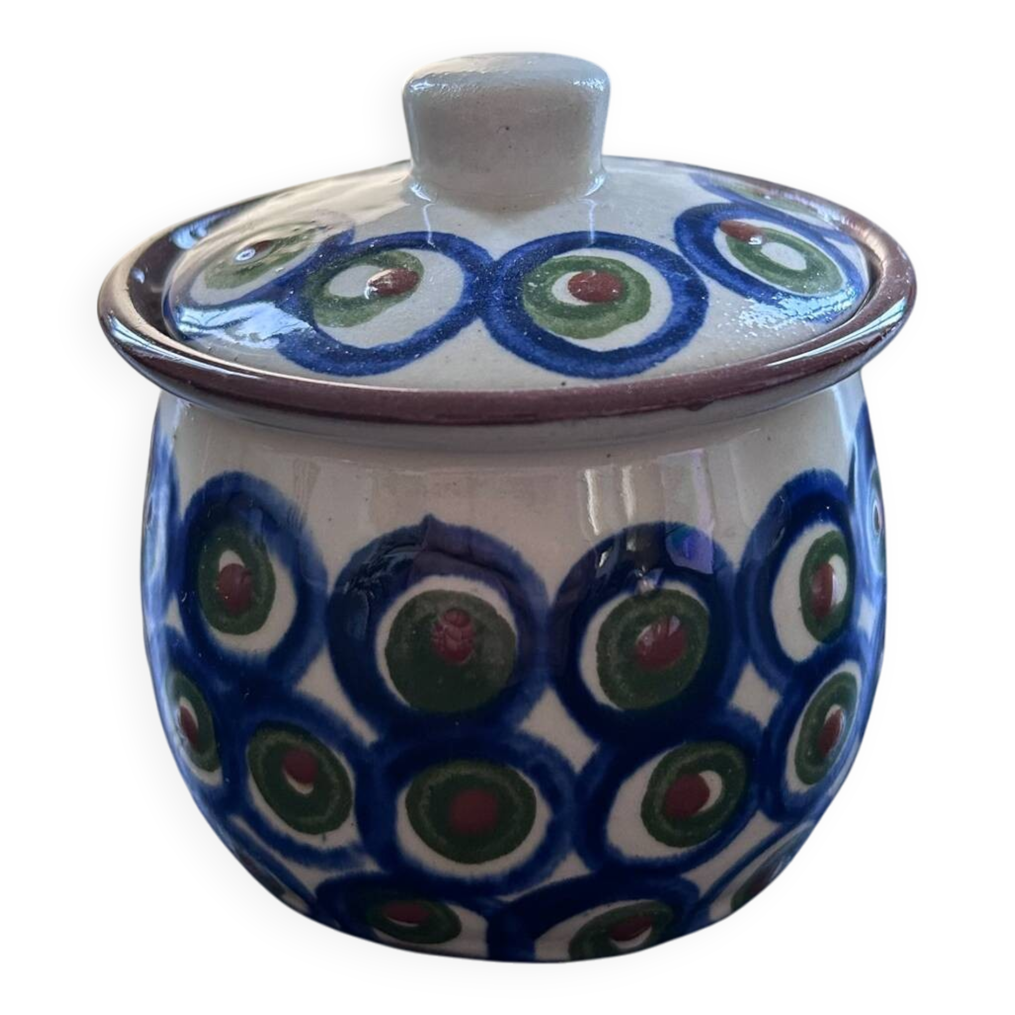 Blue pea sugar bowl