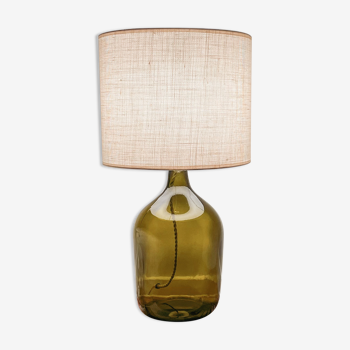 Demijohn linen lamp