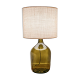 Lampe dame jeanne et lin