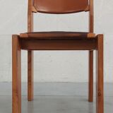 Elm and leather chairs, 80