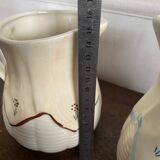 Set of 2 vintage pitchers - 1950 - Barbotine