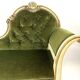 Venetian baroque armchair in green velvet – 1960s/70s