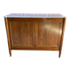 Solid wood buffet Louis XVI style with veined white marble