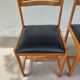 paire de chaises style scandinave, simili cuir noir