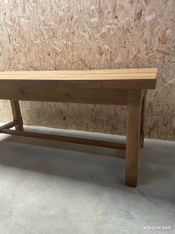 Table de ferme en chêne massif 180cm