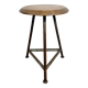 Tabouret d'atelier industriel gris, années 1960