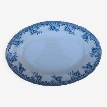 Large oval serving dish Saint Amand and Hamage "La Vallière"