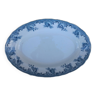 Large oval serving dish Saint Amand and Hamage "La Vallière"