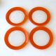 Set of 4 flat plates duralex vintage orange - diameter 23cm