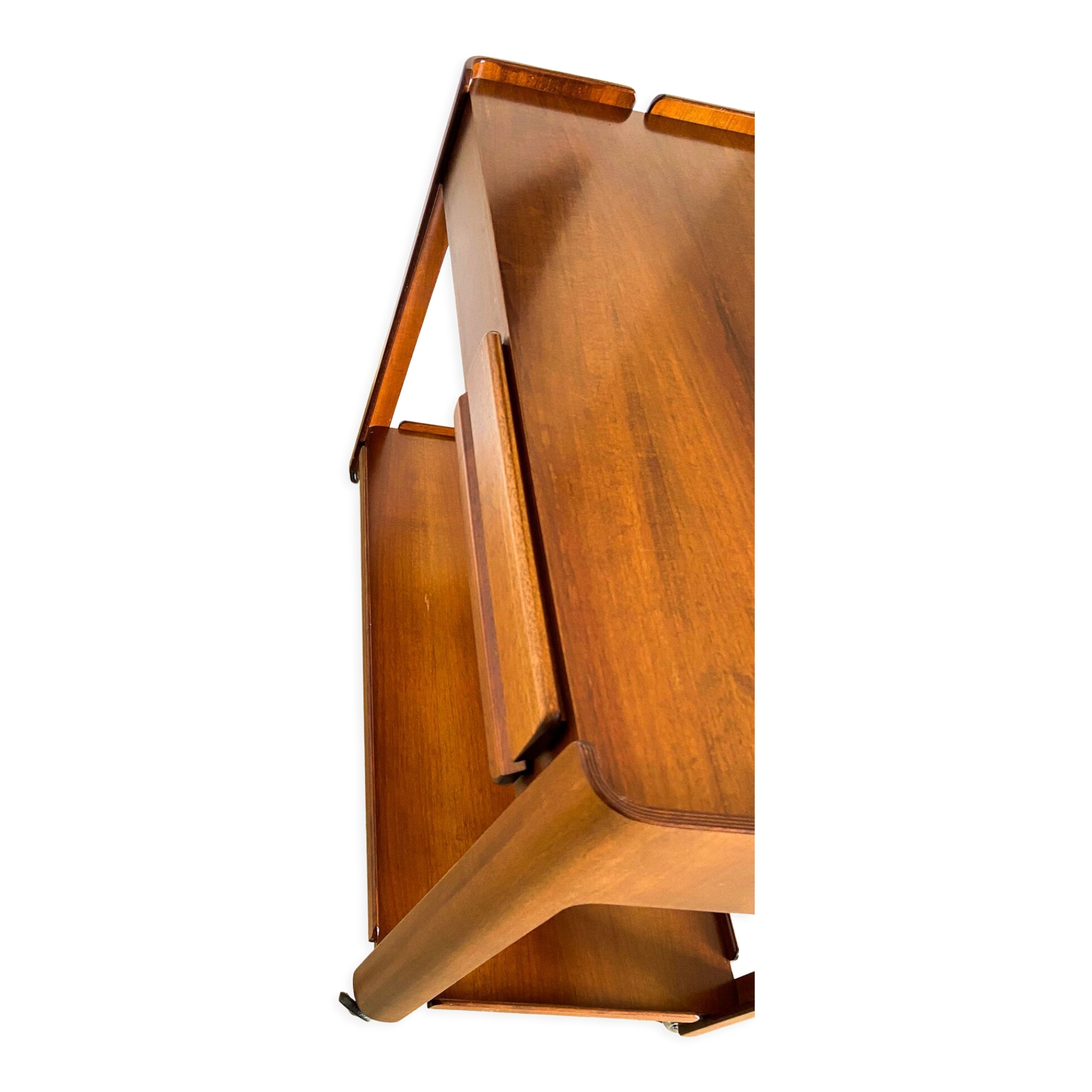 Walnut coffee table with two drawers, Italy 1970s